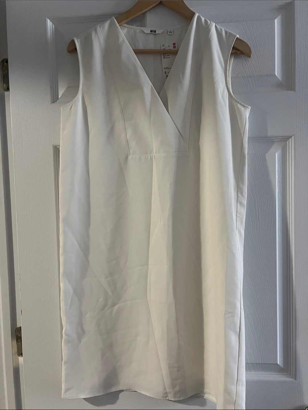 Sleeveless V-Neck White Dress NWT